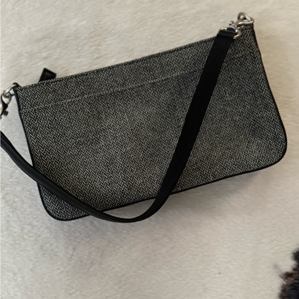 Gray tweed handbag